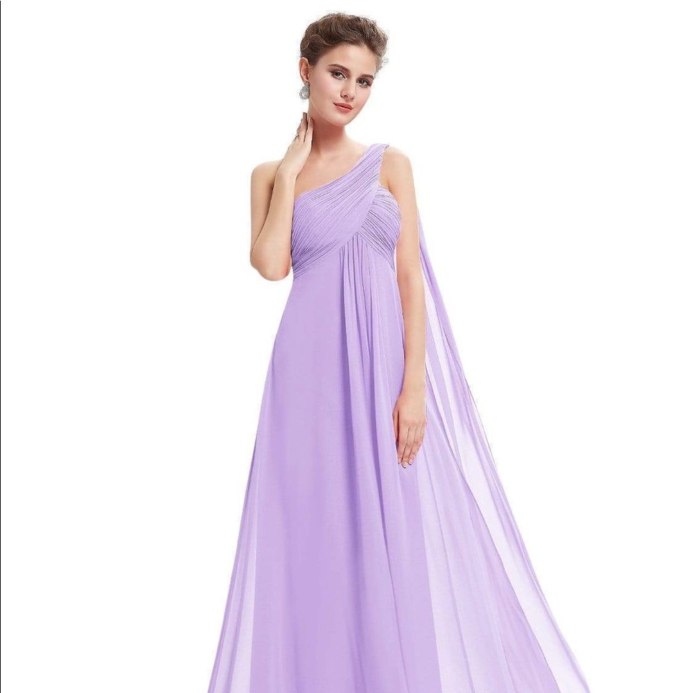 Maxi Long Chiffon One Shoulder Evening Dress